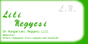 lili megyesi business card